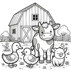 Preview of Free printable page of farm animal